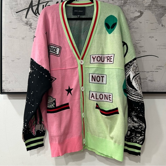NWT Spirit Jersey Out of this world knitted cardigan - Picture 1 of 11